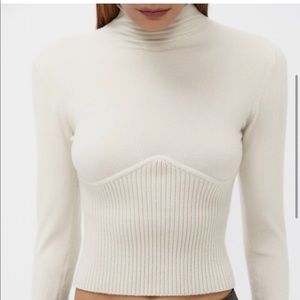ZARA COMBINATION BEIGE KNIT SWEATER
